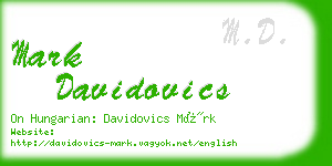 mark davidovics business card